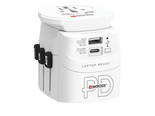 [90340445 1678058] SKROSS Reiseadapter Pro Light, 1 x USB-A und C