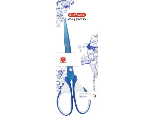 [90340453 1689996] Herlitz Schere Rechtshänder Blau/Weiss