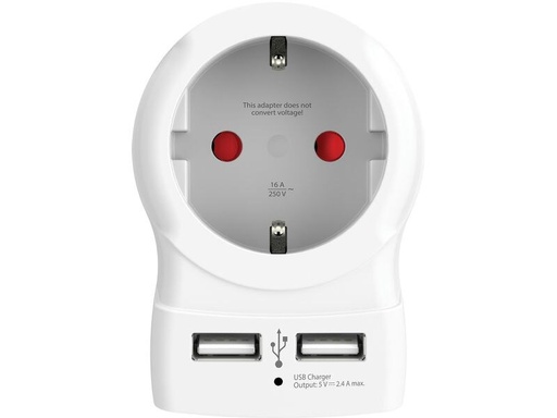 [90340526 1678061] SKROSS Reiseadapter Country Europe / Europe, USB