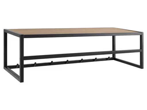 [90340543 1675827] AC Design Garderobenleiste Seaford 7 Haken, Nature/Schwarz