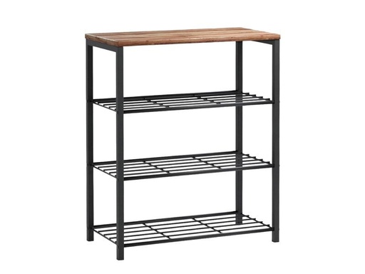 [90340618 1683276] Woody Fashion Schuhschrank  60 x 66 x 25 cm, Braun/Schwarz
