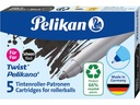 Pelikan Tintenpatrone Twist eco Blau, 5 Stück