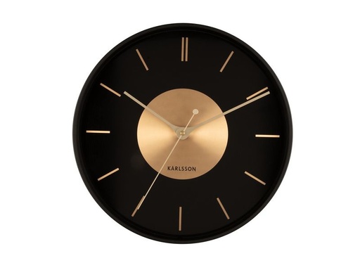 [90340633 1683847] KARLSSON Wanduhr Gold Disc Gold/Schwarz