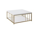 Woody Fashion Couchtisch Zenn 90 x 39 x 40 cm, Gold/Weiss
