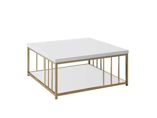 [90340678 1683251] Woody Fashion Couchtisch Zenn 90 x 39 x 40 cm, Gold/Weiss