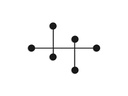 Wallxpert Garderobenleiste Dama 6 Haken, Schwarz