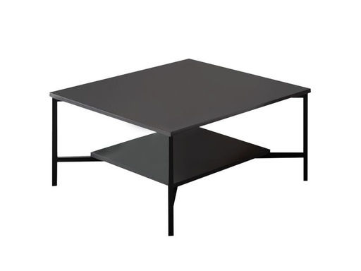 [90340807 1683288] Woody Fashion Couchtisch Black Line 80 x 80 x 40 cm, Anthrazit