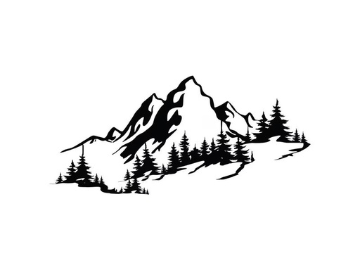 [90340815 1683067] Wallxpert Wanddekoration Mountain 67 x 30 cm, Metall