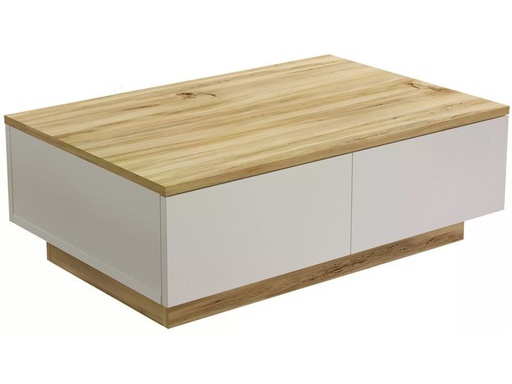 [90340859 1683261] Woody Fashion Couchtisch 90 x 31.6 x 60 cm, Nature/Weiss