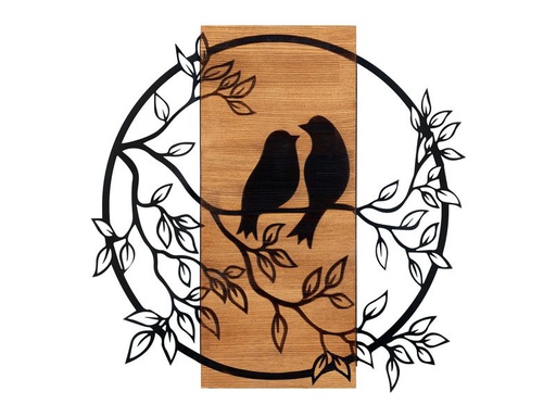 [90340875 1683060] Wallxpert Wanddekoration Vogel 59.5 cm x 58.5 cm,