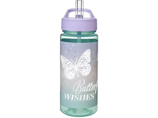 [90340948 1684016] Scooli Trinkflasche Schmetterling 500 ml, Lila/Türkis