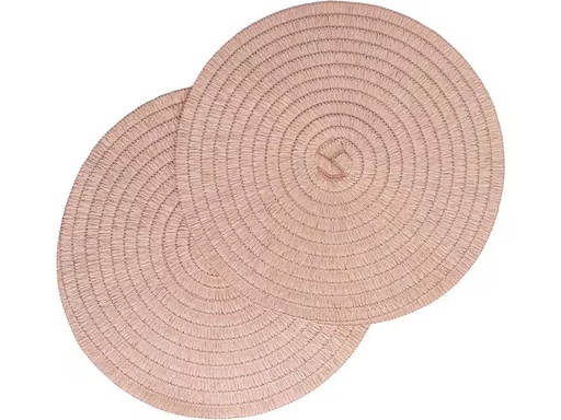 [90340954 1683464] Pichler Tischset Wave Ø 38 cm, 2 Stück, Nude