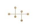 Wallxpert Garderobenleiste Dama 6 Haken, Gold