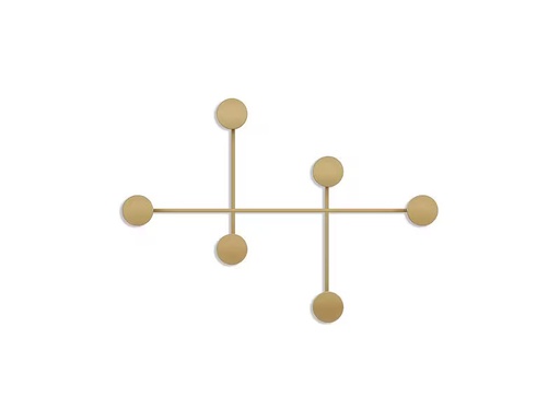 [90340958 1683084] Wallxpert Garderobenleiste Dama 6 Haken, Gold