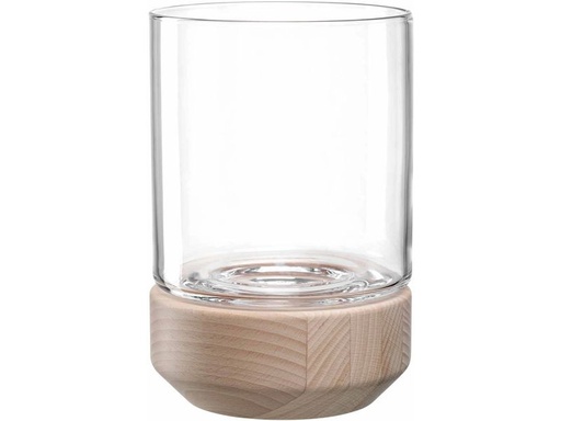 [90340983 1685726] Leonardo Windlicht Legno Nature/Transparent
