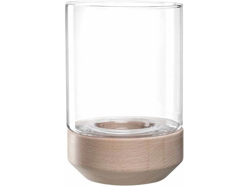 [90341022 1685727] Leonardo Windlicht Legno Nature/Transparent