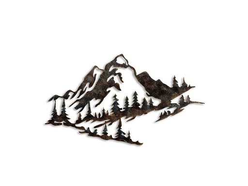 [90341109 1683066] Wallxpert Wanddekoration Mountain 70 x 40 cm, Metall