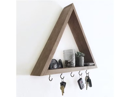 [90341122 1683081] Wallxpert Wandregal 5 Haken, Nussbaum