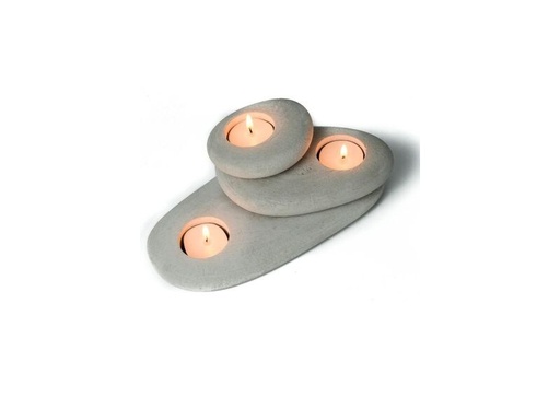 [90341131 1683050] Wallxpert Kerzenständer 3er Set, Grau
