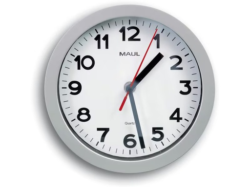 [90341149 1691574] Maul Wanduhr MAULstep Ø 20 cm, Silber