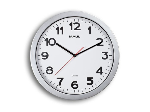 [90341167 1691575] Maul Wanduhr MAULstep Ø 35 cm, Silber