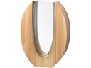 Leonardo Vase Legno 28 cm, Braun/Transparent