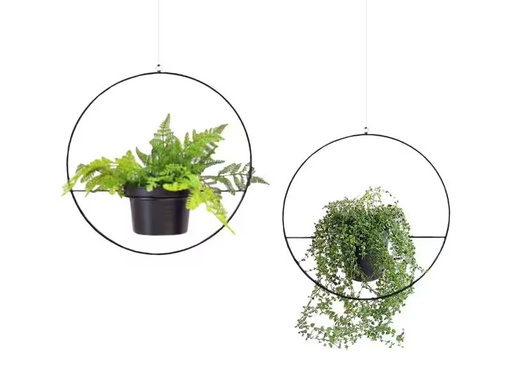 [90341206 1683040] Wallxpert Blumenampel 2er Set, Schwarz