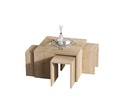 Woody Fashion Beistelltisch Ortanca 5-er Set, Nature