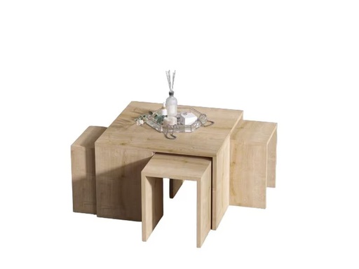 [90341219 1683291] Woody Fashion Beistelltisch Ortanca 5-er Set, Nature