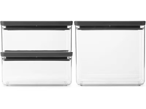 [90341270 1675202] Brabantia Vorratsdose Tasty+ 6.5 l, Dunkelgrau/Transparent