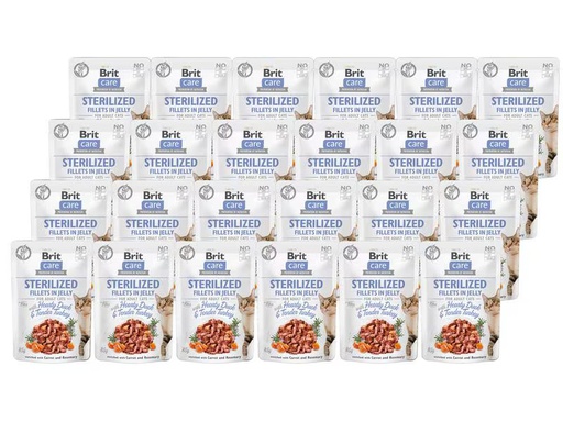 [90341284 1585538] Brit Nassfutter Fillets Gelée Sterilized Ente&amp;Truthahn, 24x85g