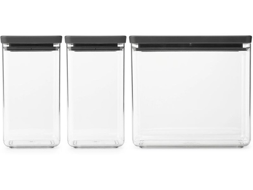 [90341407 1675200] Brabantia Vorratsdose Tasty+ 6.7 l, Dunkelgrau/Transparent