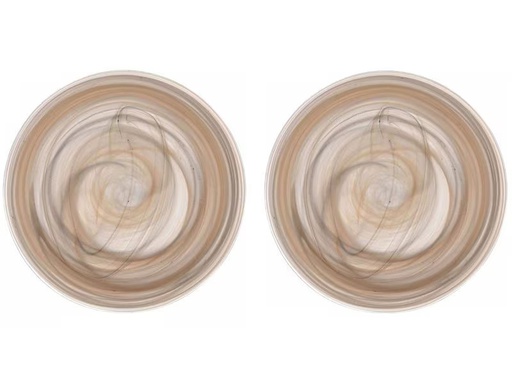 [90341516 1686029] Leonardo Frühstücks- &amp; Dessertteller Alabastro Ø 21 cm, 2 Stück,Beige