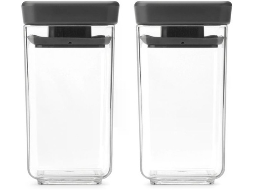 [90341667 1675204] Brabantia Vorratsdose Tasty+ 0.3 l, Dunkelgrau/Transparent