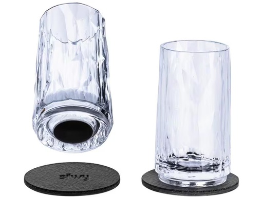[90341835 1484876] Silwy Magnet-Kunststoffgläser Longdrink Grau