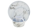 Eurotrail Outdoor-Geschirrset Marble Weiss
