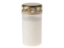 Opiflor Grabkerze Sesam Ø 6 cm, Weiss