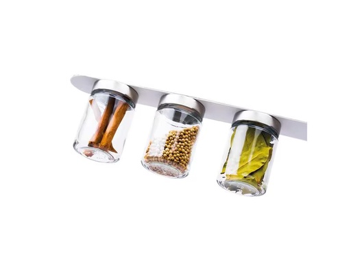 [90342400 1484900] Silwy Feinkost-Magnetgläser-Set, 192 ml 0.192 l, Transparent/Weiss