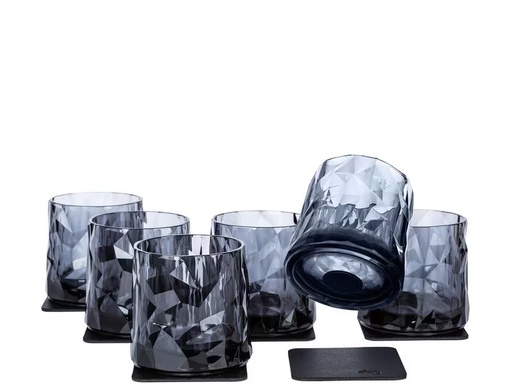 [90342409 1484875] Silwy Magnet-Kunststoffgläser Tumbler Grau
