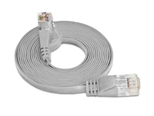 [90054409 314609] SLIM Slimpatchkabel RJ-45 - RJ-45, Cat 6, UTP, 10 m, Grau