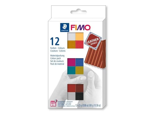 [90343145 1062633] Fimo Modelliermasse leather-effect 12 Farben