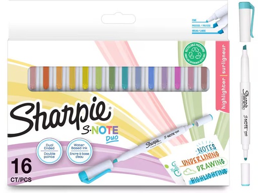 [90343190 1685823] Sharpie Fasermaler S-Note Duo 16 Stück