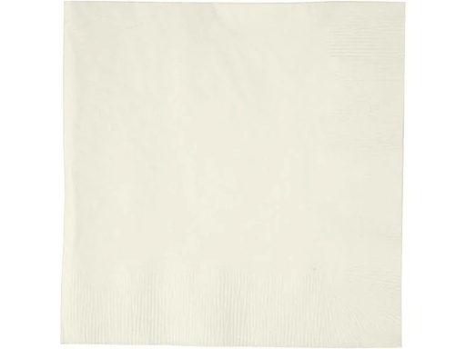 [90054482 884052] Creativ Company Papierservietten 33 cm x 33 cm, 20 Stück, Crème