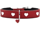 Hunter Halsband Love XL (80), Rot/Schwarz