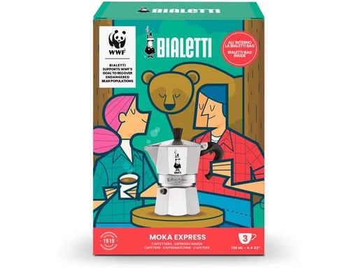 [90343537 1704059] Bialetti Espressokocher Moka Express &amp; Shopper 3, Silber
