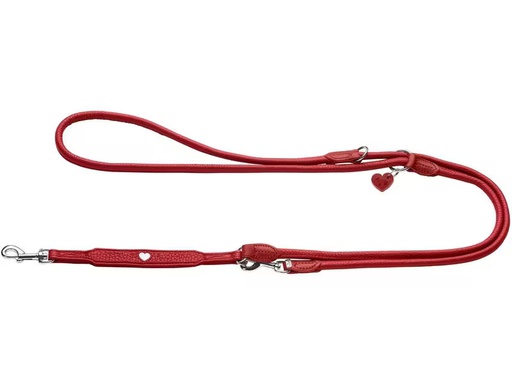 [90343542 1676199] Hunter Verstellbare Führleine Round &amp; Soft Love, 0.6/200, Rot