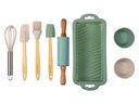 FURBER Backformen-Set für Kinder, 12-teilig, Grün/Grau