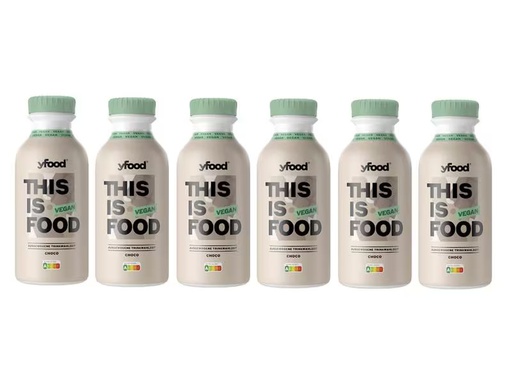 [90343646 1397393] YFOOD Vegane Trinkmahlzeit Choco 6 x 500 ml