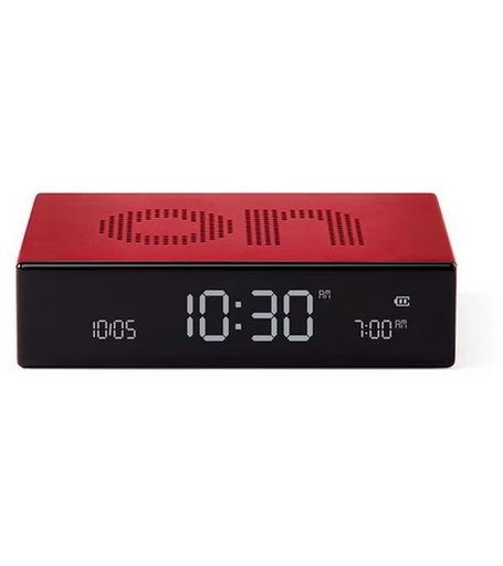 [90343832 1696828] Lexon Digitalwecker Flip Premium Rot