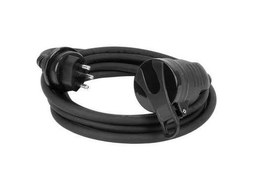 [90343859 1616994] STEFFEN Verlängerungskabel GdV 3 x 1.5 mm2 T13-T13, 5 m, Schwarz